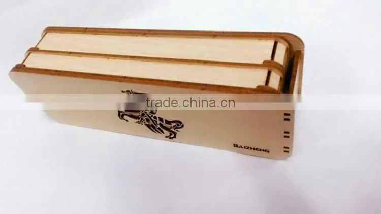hot selling large capacity cheap custom pattern student wooden pencil case