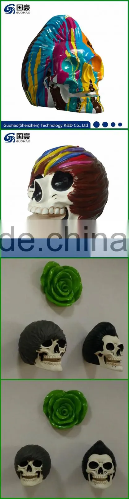 Custom deco skull mold resin figures