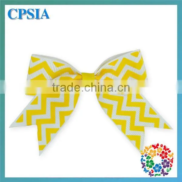 cute kids hair accessories green cheer bow/hair clips for girls