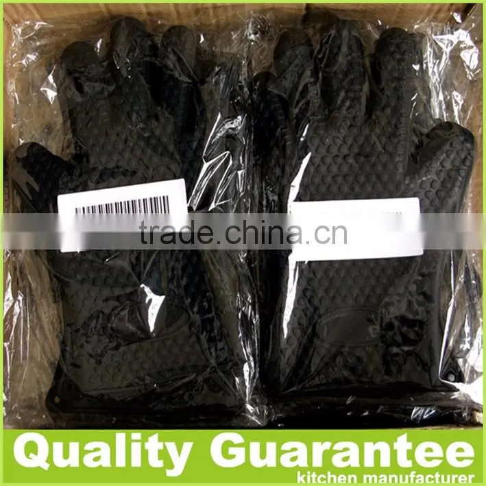 BPA free heat resistant silicone oven mitt silicone oven gloves silicone cooking glove bbq grill glove