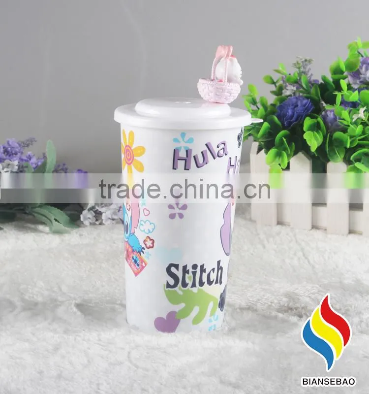 BPA free pp plastic tumber with figurine topper