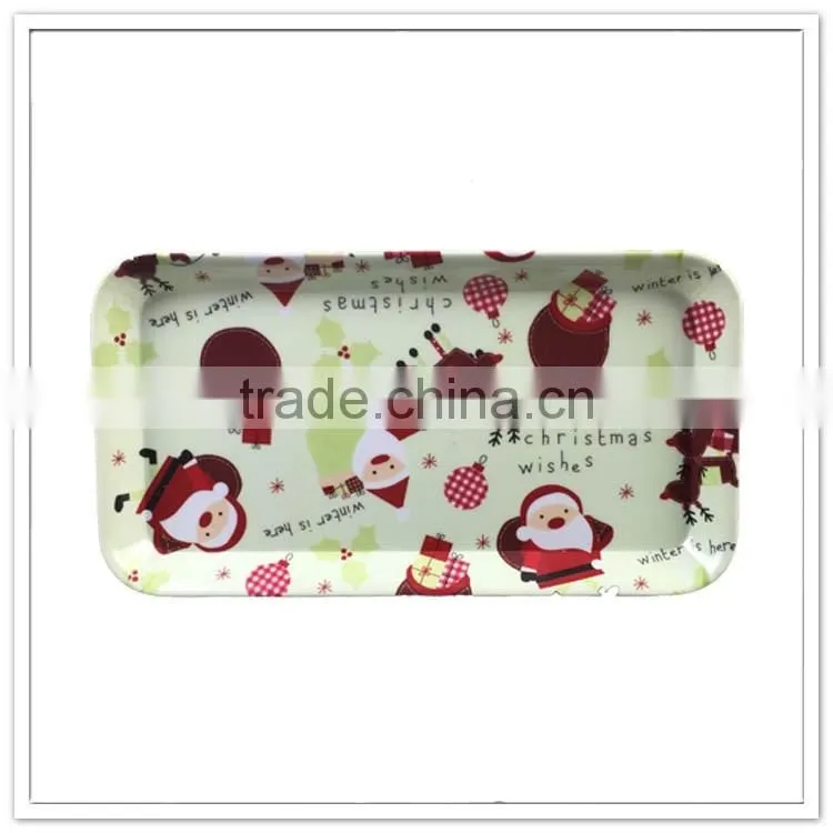 Blossom flower printed custom melamine tray for coffee / tea time