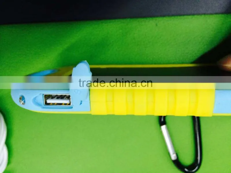 waterproof Solar power bank capacity 10000mAh with AC charger and USB cord for mobile phones and USB devicecs