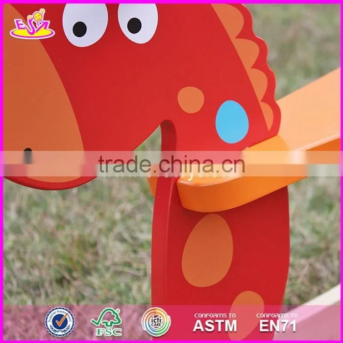 2017 New design funny rocking horse toddlers wooden ride on toys W16D109-S
