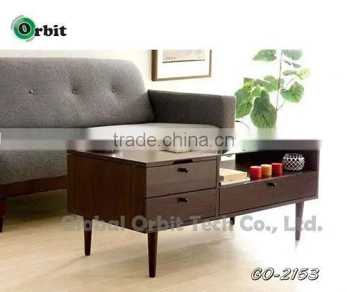 Home furniture MDF living room center table with storage drawer