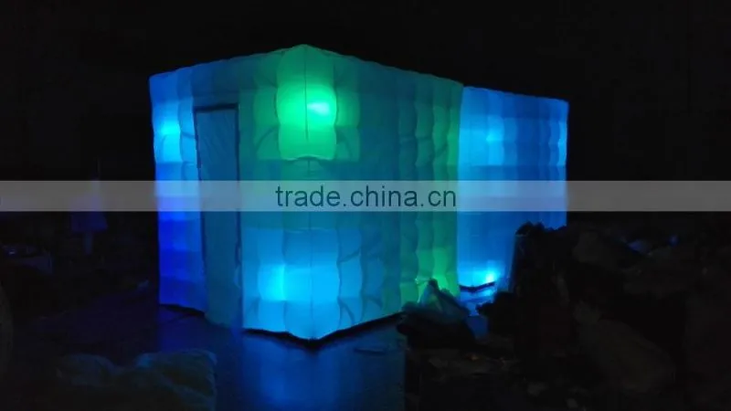 Factory Hot Sale Inflatable Portable Photo Booth LED Lighting Advertising Inflatable Wall As Inflatable Photo Studio