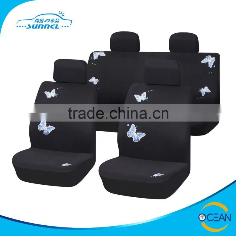 Premium Quality 8pcs Set Chevron Car Seat Cover with Comfortable Side Pad