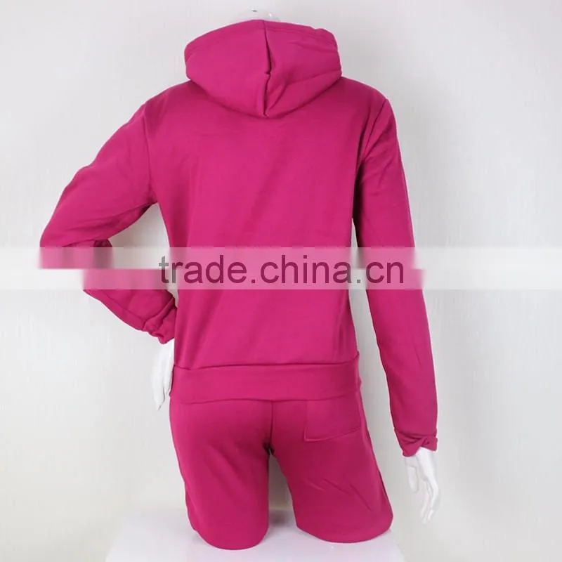 Fleece Pullover Tracksuit Women Clothes 2pcs Stocks