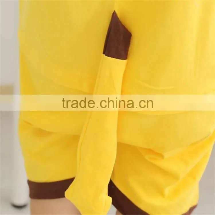 2017 new design cute fashion summer clothing cartoon animal cosplay costume Pikachu pajamas jumpsuits