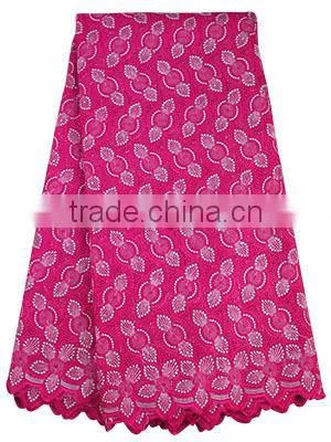 Bestwaytex Factory Price SL02009 Cotton Lace African Swiss Voile Lace Fabric With Stones