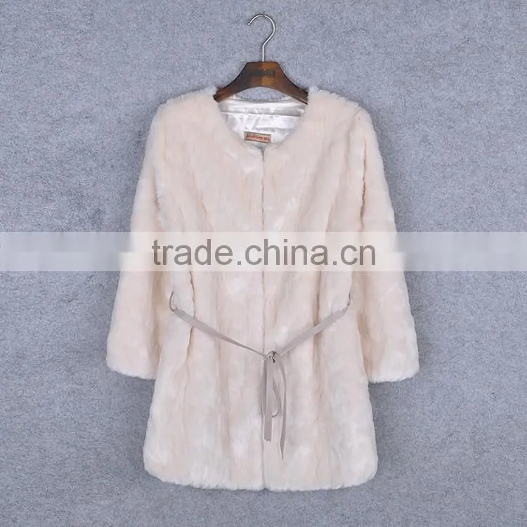 2016 women coat long faux rabbit fur coat price factory direct
