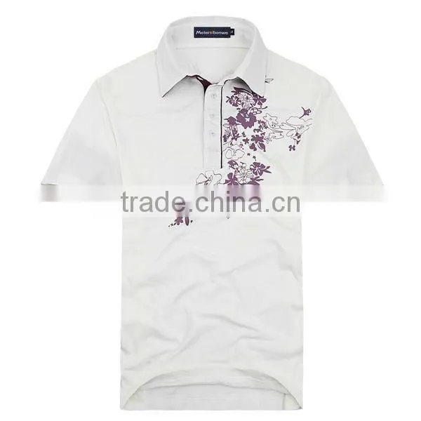 Hot sale turndown collar wholesale t shirt printing