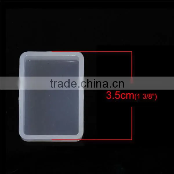 Silicone DIY Tools Resin Mold Rectangle White 35mm x 25mm