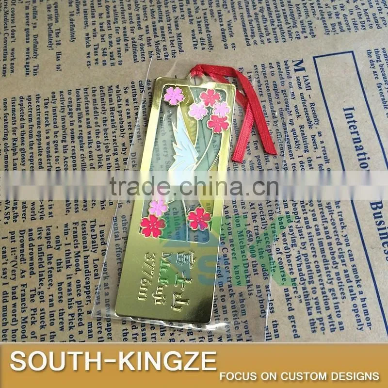 Japan Fuji Mountain Gold Plated Thin Bookmark
