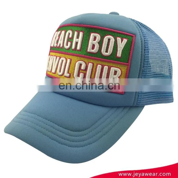 wholesale high quality polyester and foam custom logo embroidery trucker mesh cap