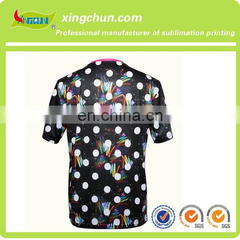 100% Polyester men T-shirt with full colour printing