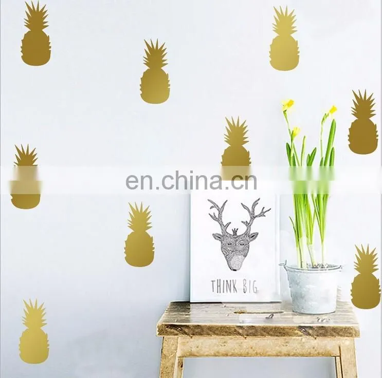 Ins Style Colorful Pineapple Fruit Vinyl Wall Sticker Children Room Home Decoration Mural Roon Decal