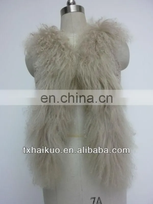 2013 fashion new women's tibet fur kniting wool vest