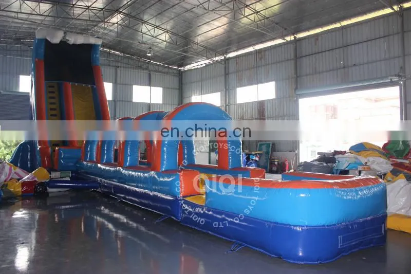Long inflatable water jumping slide for adult and kids