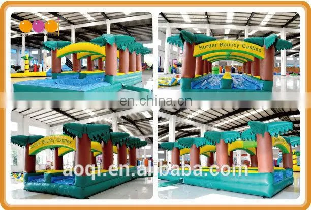 AOQI products with free EN14960 certificate double inflatable water slideway