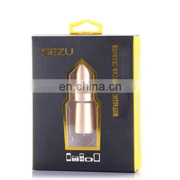 3 in 1 Gold/Silver Aluminum Alloy Anion air purifier 5V 3.1A Dual USB quick charge safty hammer Car Charger