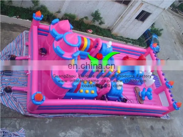 Commercial pink guangzhou bouncy castle inflatable china