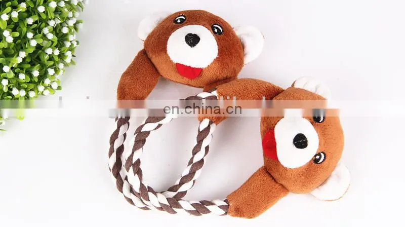 Funny Bear Cotton Rope Toys, Christmas Gift for Dogs