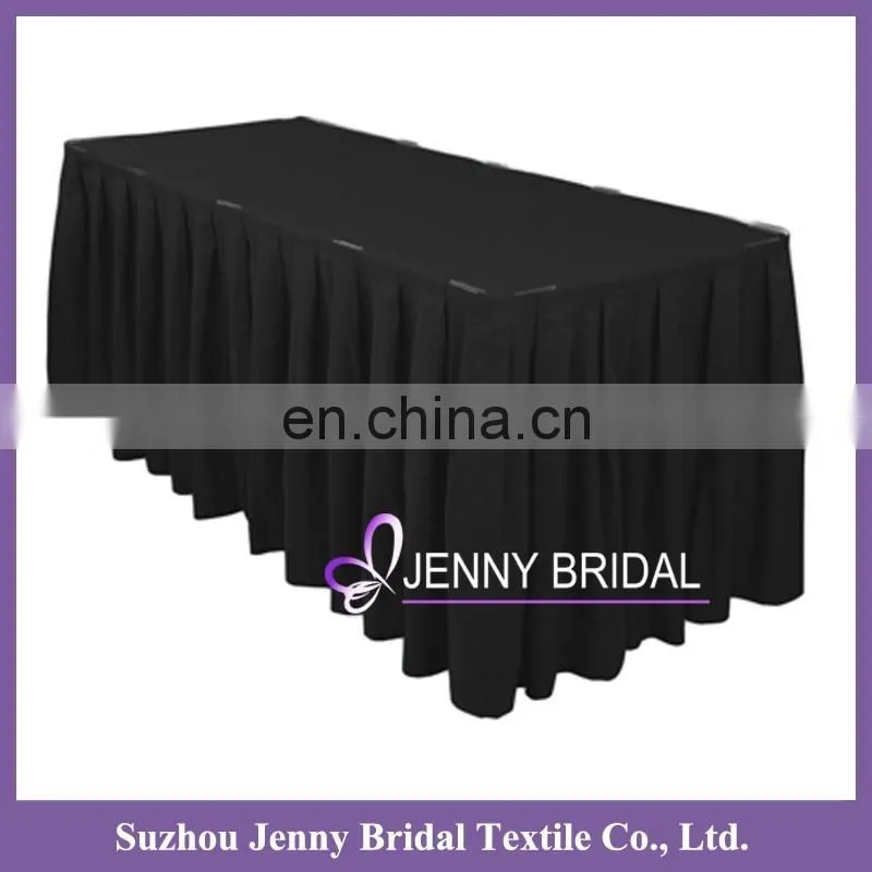 TS010V wholesale banquet white tablecloth table skirting design