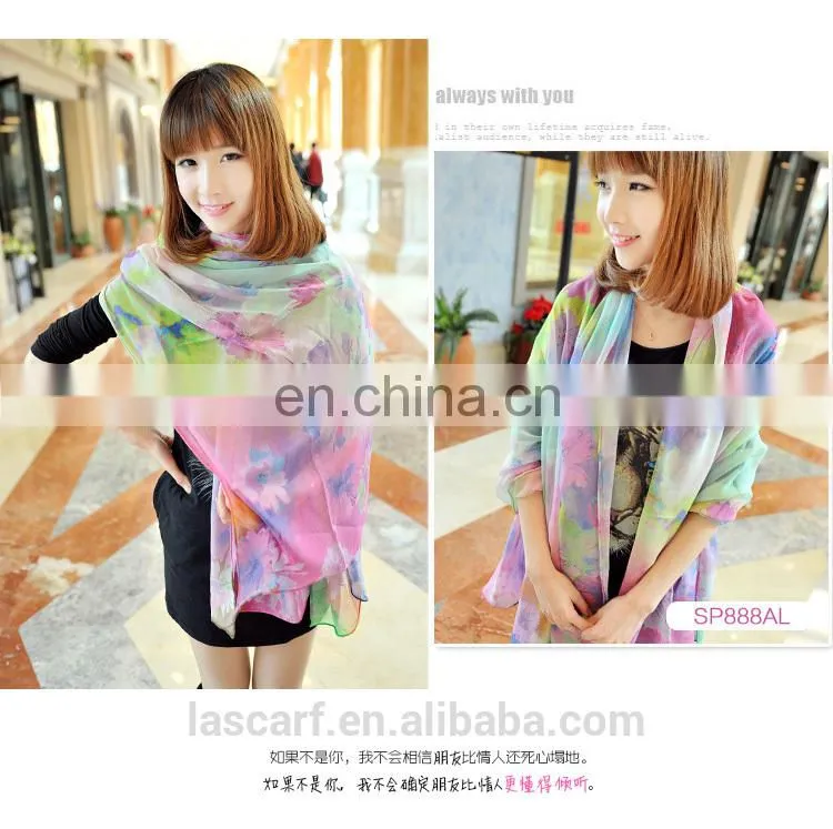 2015spring new style high quality silk georgette stole(SP888AL)