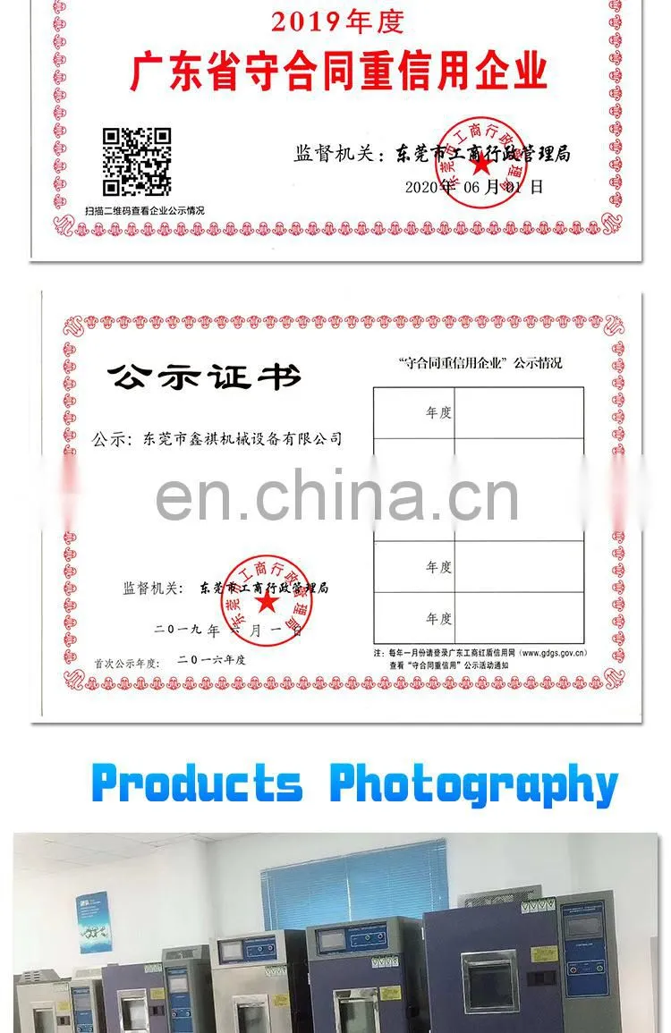 Testing equipment factory price temperature and humidity test box