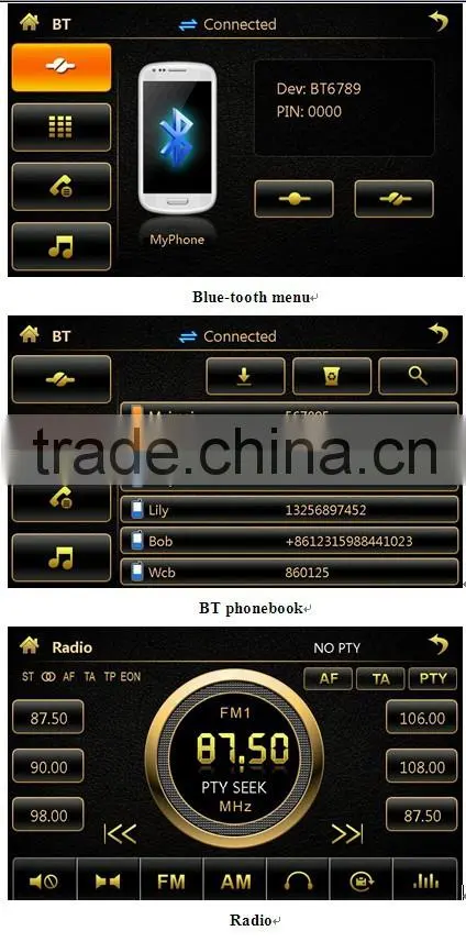 car media cd radio player with gps for CHEVROLET AVEO