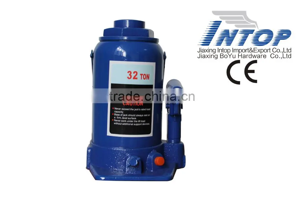 High quality good sell hydraulic bottle jack with safety valve 32T for car repairing