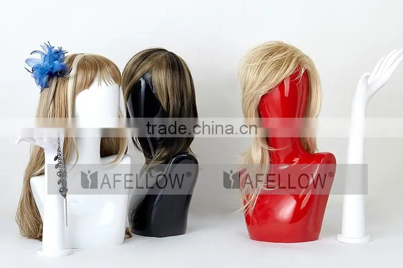 Plastic Head Mannequin White Blak Red Color can chosse cheap head H1086