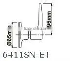 6411SN-ET-RC:TRUST ANSI Grade 3 Tubular Zinc Alloy Entrance Lever Lock