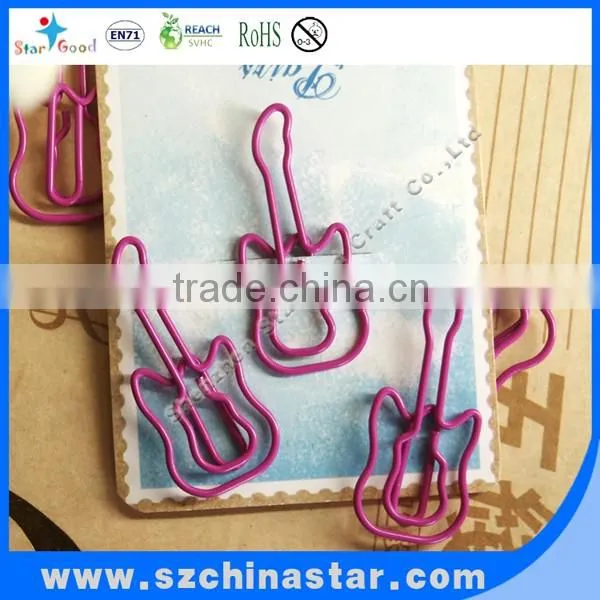 Lower MOQ music shaped paper clip guitar clip