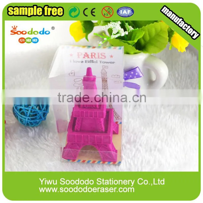 eiffel tower shaped eraser funny target erasers for promotion