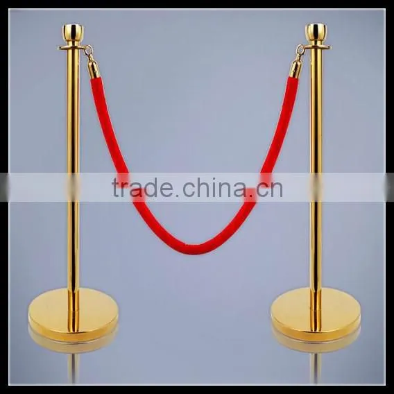 Stainless Steel Flat Basel Barrier With Velvet Or Twist Rope For Crowd Control