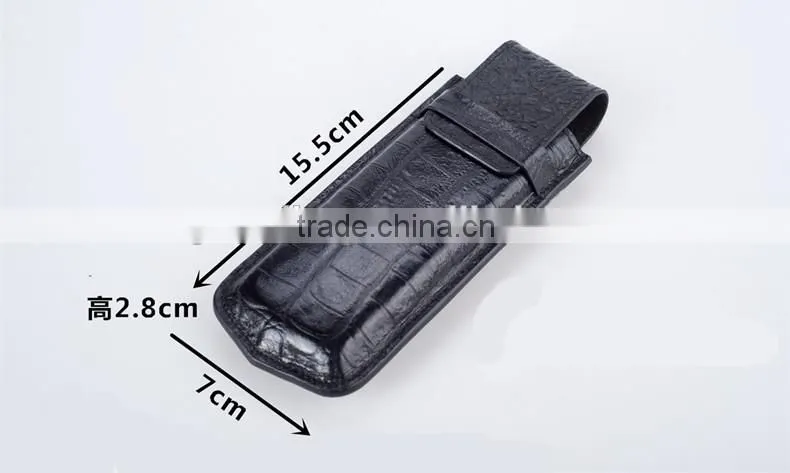 Wholesale High Quality First Layer Genuine Leather Gift Watch Storage Bag Purse Travel Watch Bag