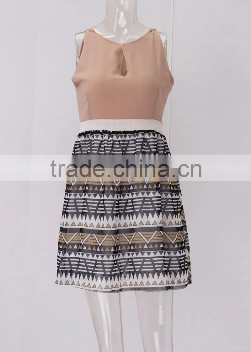 summer Casual dress Fashion dress Sleeveless lady dress