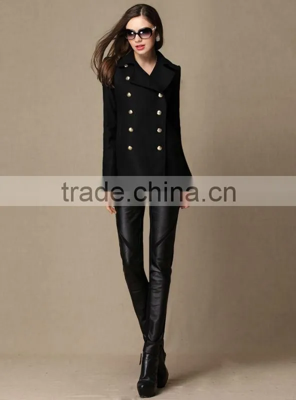 2013 winter new fashion lady double-breasted coat