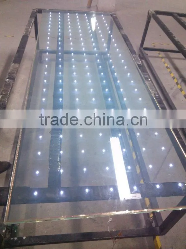 Glass With LED lights/led laminated glass
