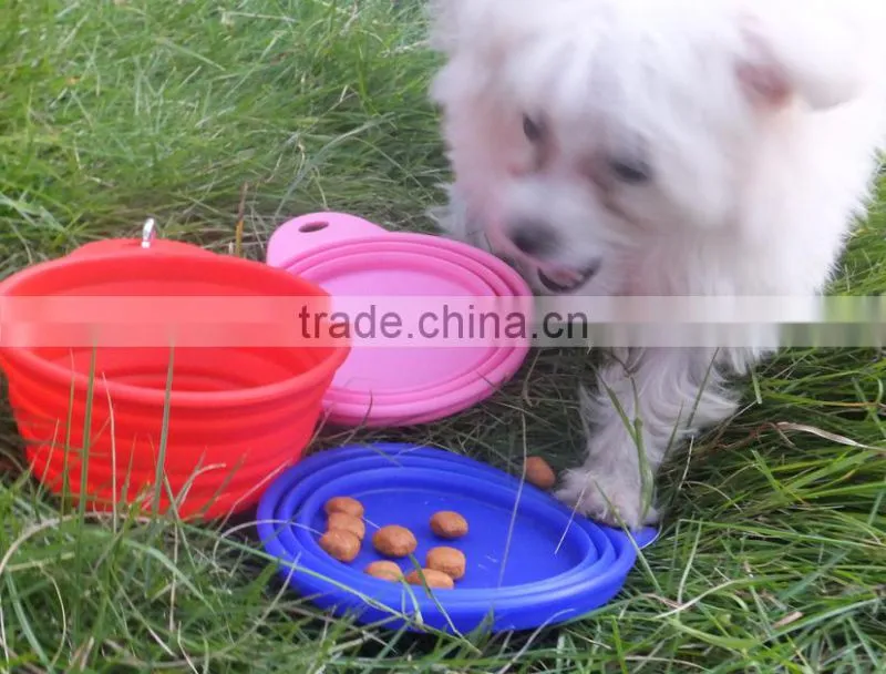 silicone dog bowl feeder.pet dog bowl