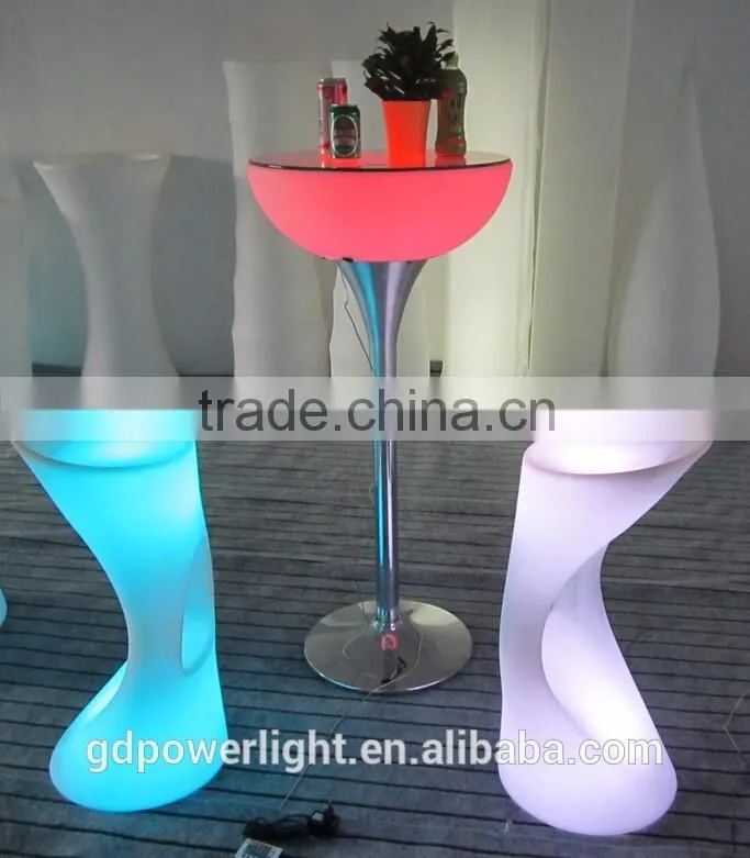 New PE plastic bar Stool with LED light & remote control YXF-3884
