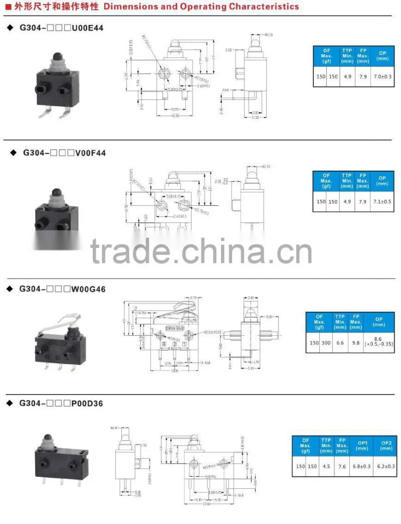 40t85 micro switch waterproof, switch for motor electric 12v, t85 micro switch