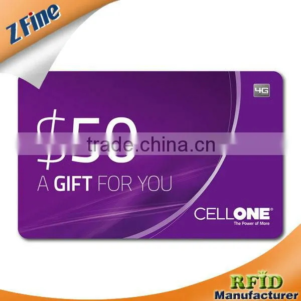 CMYK printing paper gift card /gift card printing/printing gift card