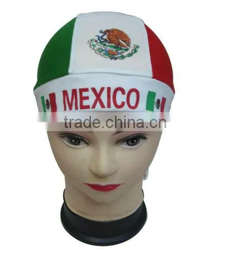 Sport fans different country flag head tie scarf, promotional gife cap,newest hot sell head tie scarf