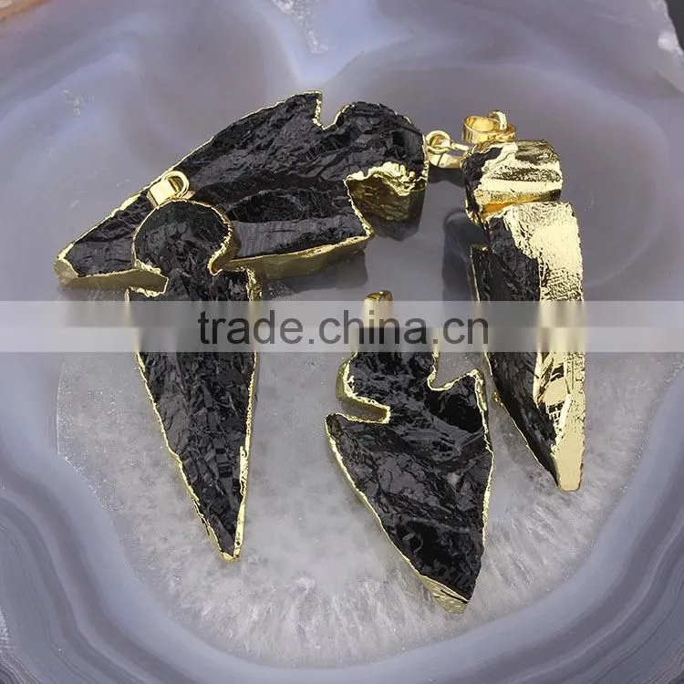 JF6916 Fashion Large Hand Carved Jasper Stone Arrowheads,Arrowhead pendant,Arrow Head Charms