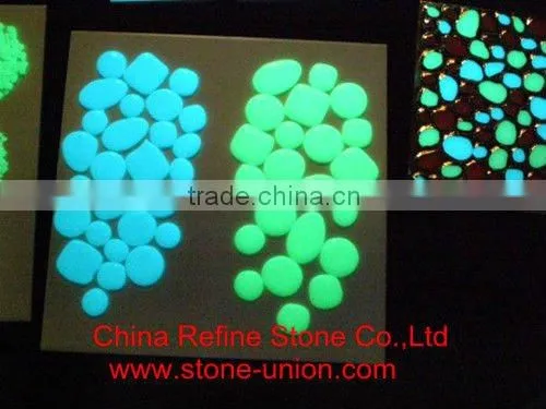 glow in the dark and light pebble stone for decoration