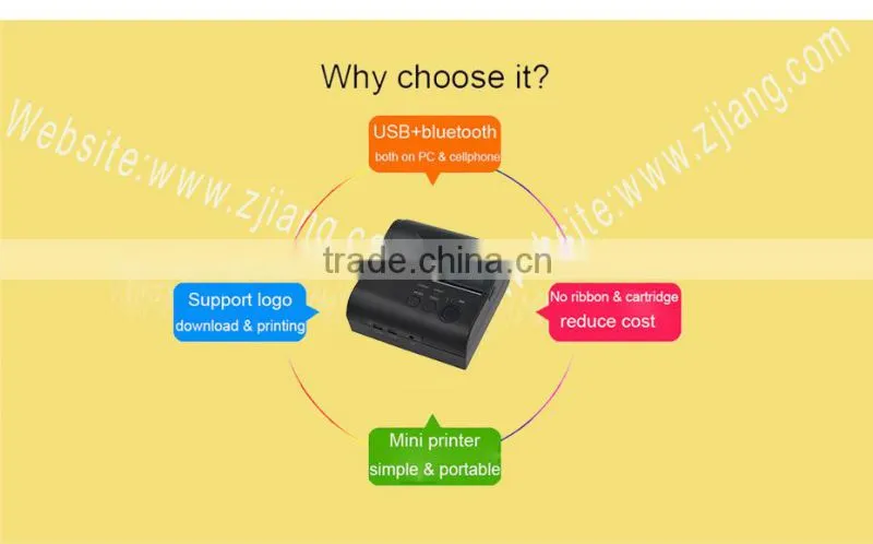 HOT !!! 80mm Bluetooth mobile pos thermal printer