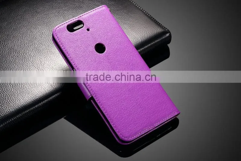 MMT Litchi Grain Card Holder Case For Huawei 6P with Buckle Leather Wallet Case with PC Back Cover MT-4928